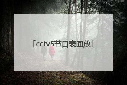 「cctv5节目表回放」CCTV5在线回放